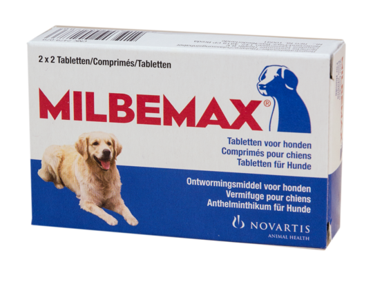 Milbemax Tabletten Hond Groot 4 tabl. 5-75kg