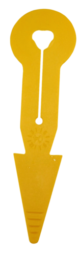 Pijl I+R met gleuf geel (BoviClip/Auriplak)